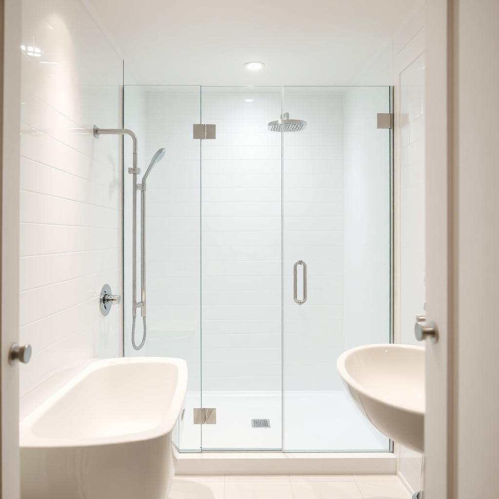 Clean modern bathroom